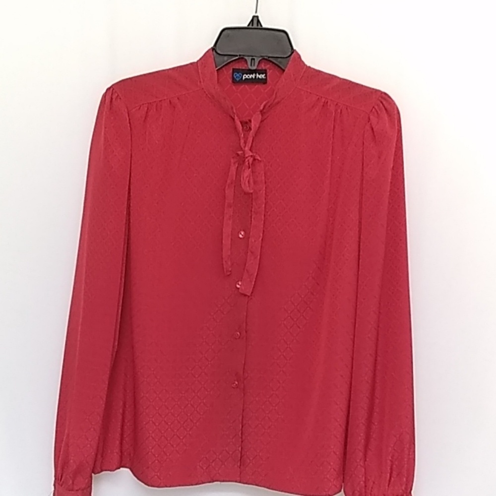 Women's Panther Blouse Medium Long Sleeve Button